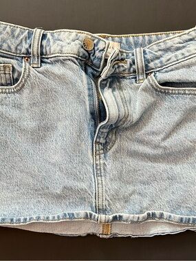 PacSun Light Blue Denim Mini Skirt
